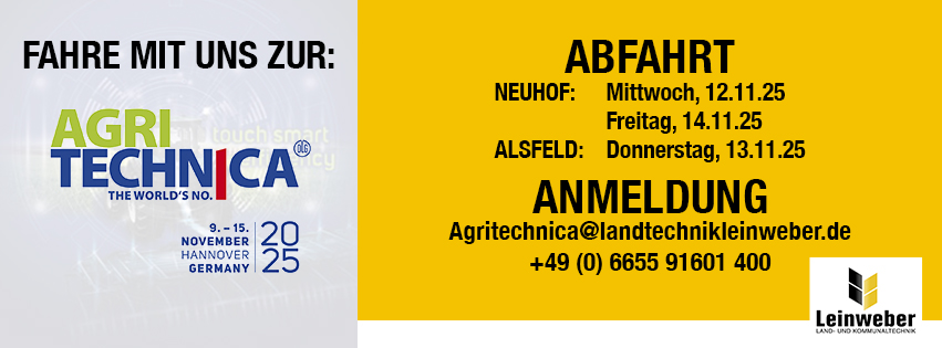 Wir fahren mit euch zur AgriTechnica